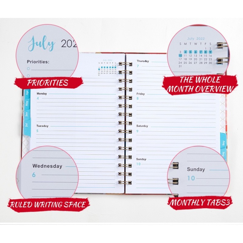 2024 week/daily plan sprial notebook